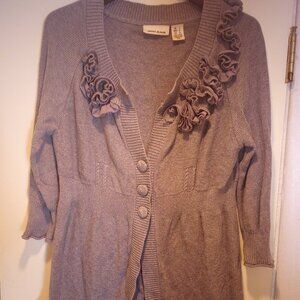 Dkny Jeans gray sweater L 100% Cotton lightly used!